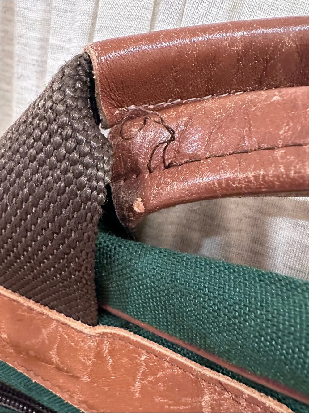 Vintage L.L. Bean Freeport Briefcase Messenger Bag Hunter Green Gorpcore